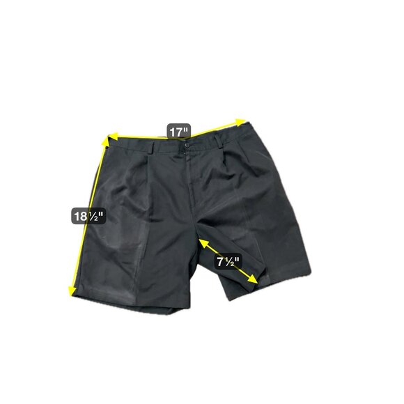 Van Heusen Mens Black Pleated Dress Shorts Sz 38 - Picture 6 of 9
